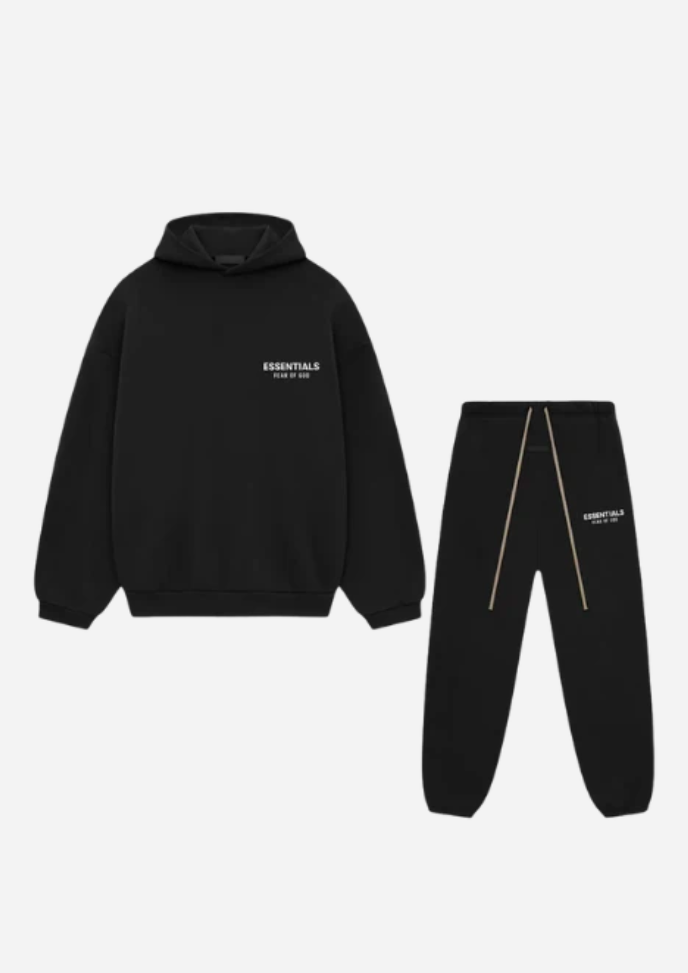 Fear of God Essentials Tracksuit Black White