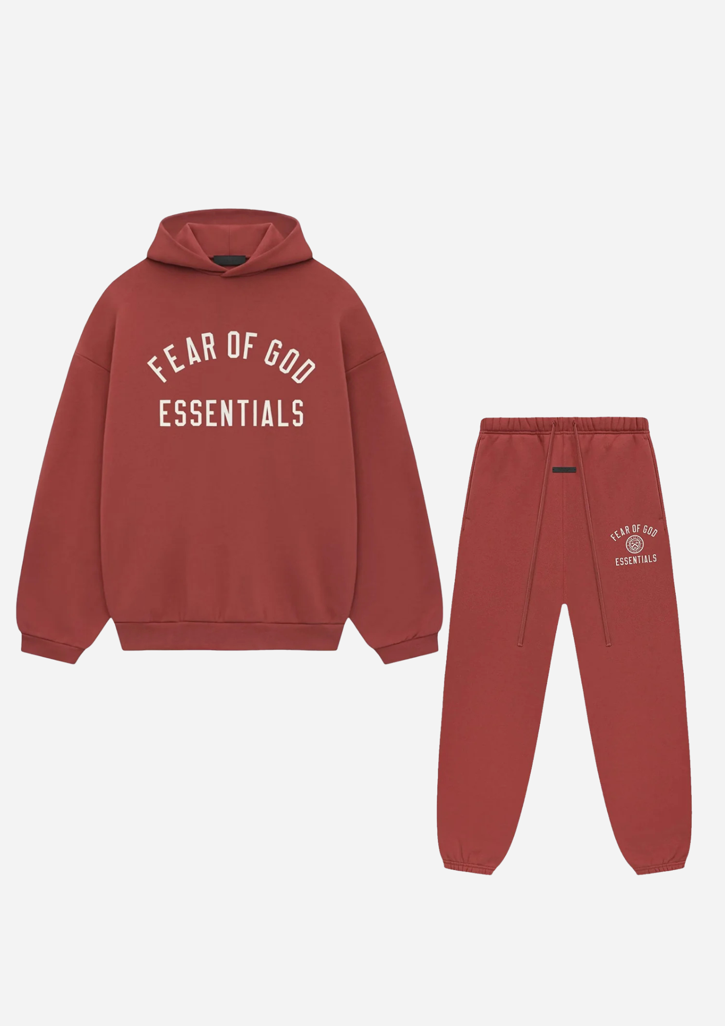 Fear of God Essentials Tracksuit Crimson Set