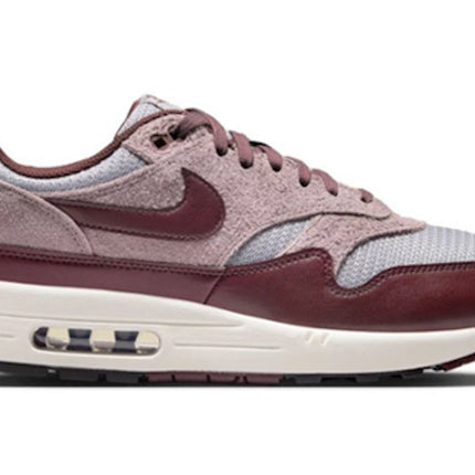 Air Max 1 Essential PRM Cement Grey Burgundy Crush - FQ7327-001