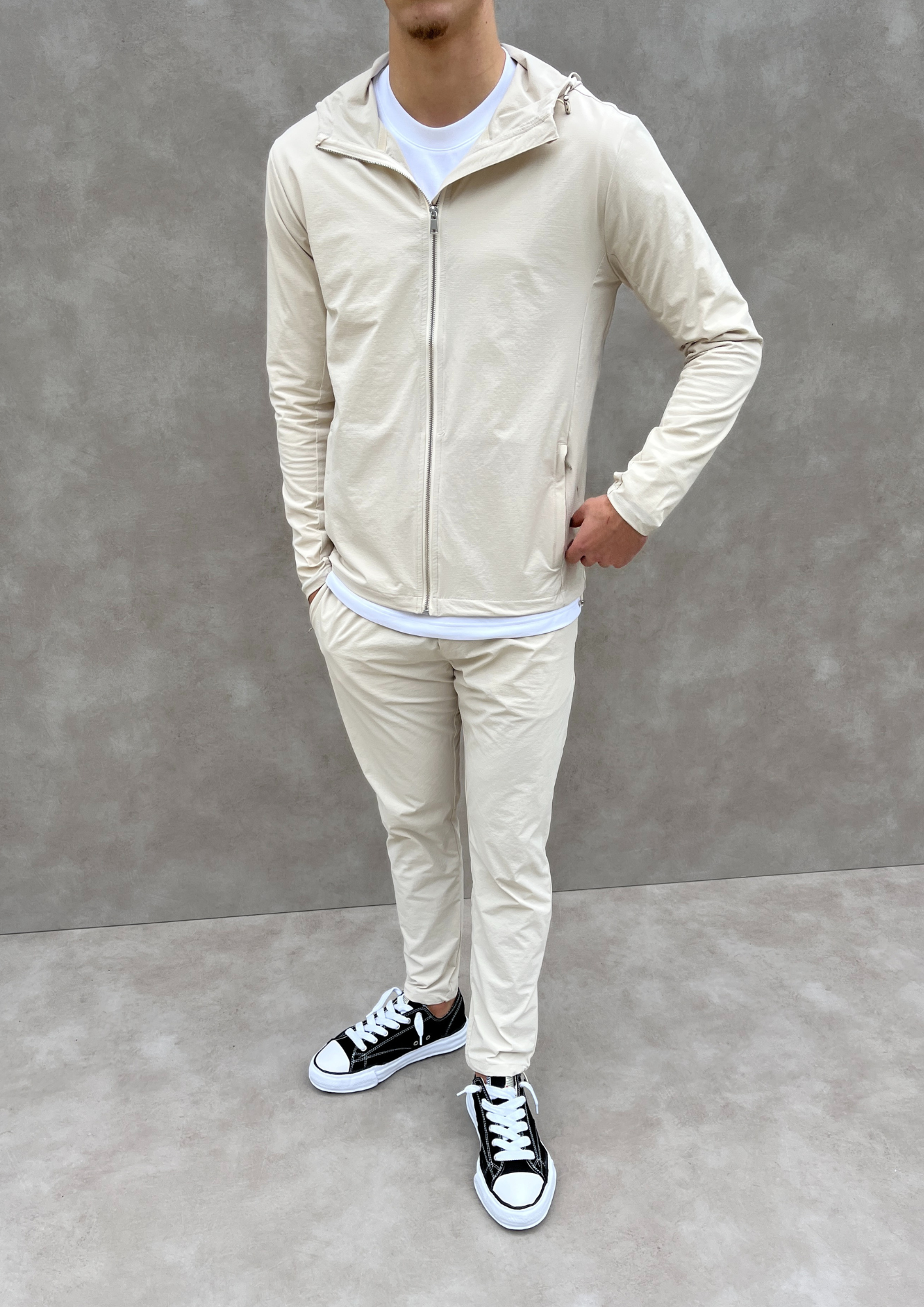 The Phantom Tech Windbreaker in Beige