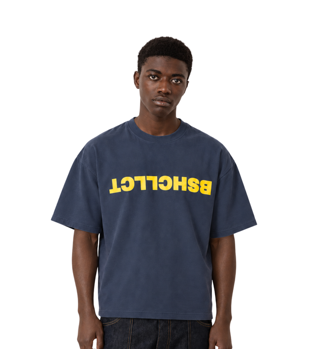 DECODED TEE - DARK BLUE / YELLOW