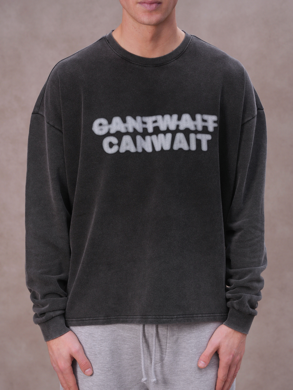 The Washed Wait Longsleeve White