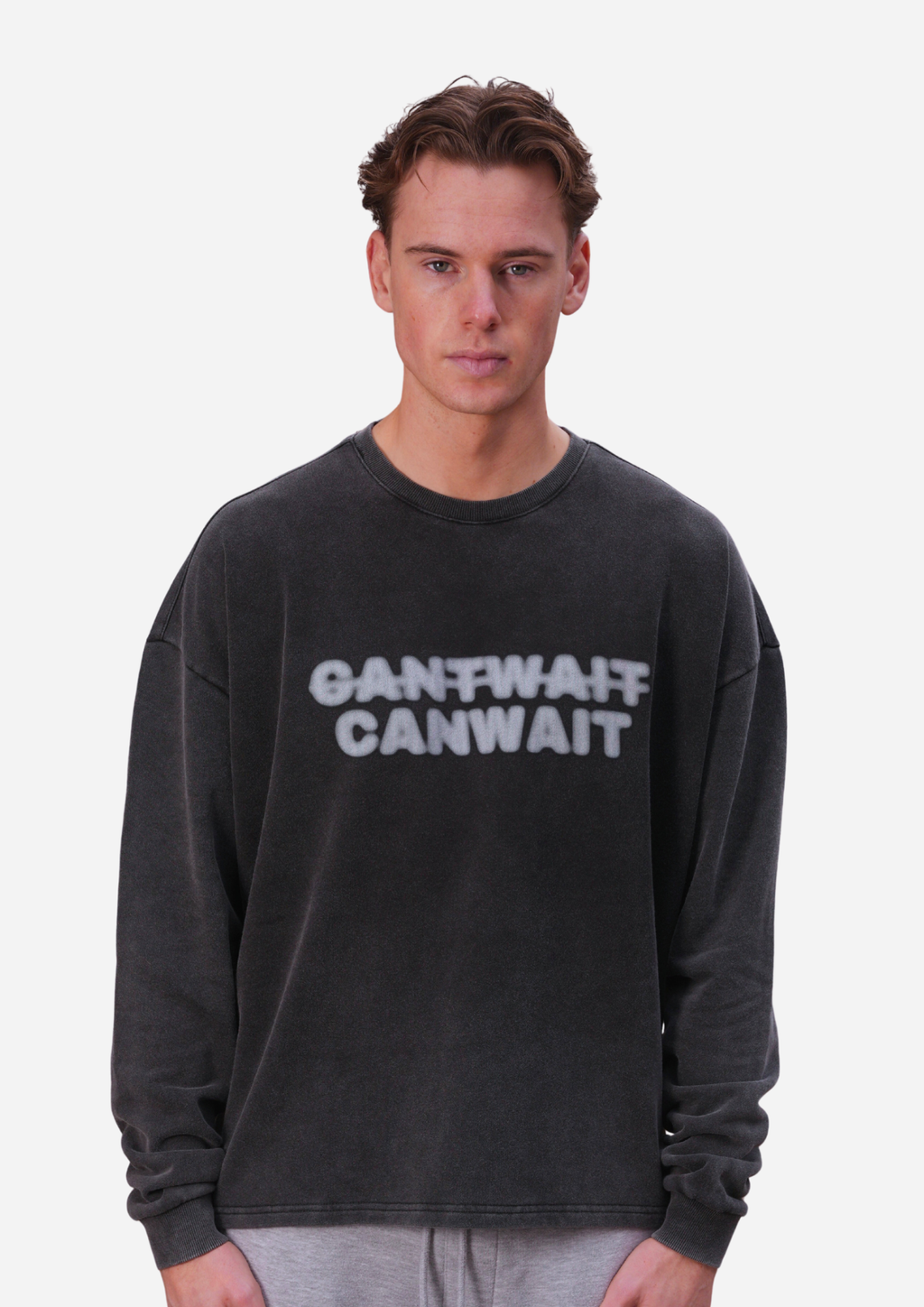 The Washed Wait Longsleeve White